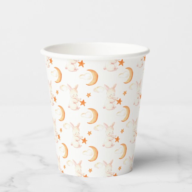 Gobelets En Papier Bunny Dreams Baby shower neutre (Recto)