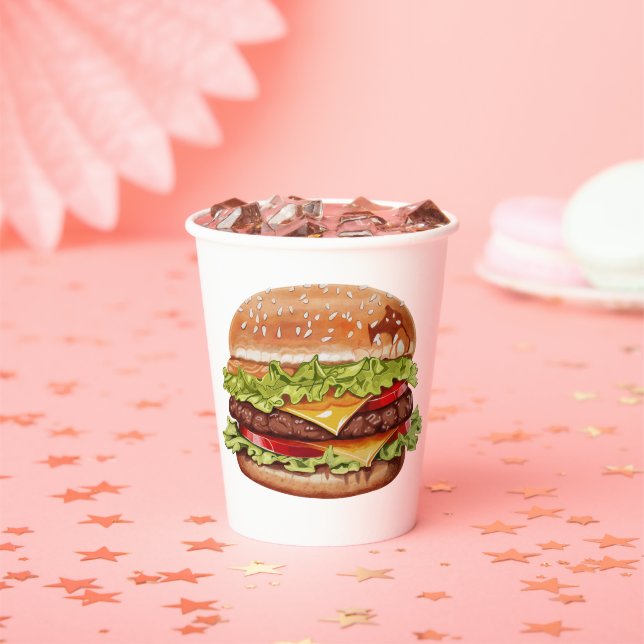 Gobelets En Papier Burger tasses (Insitu)
