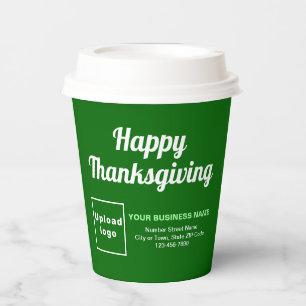 Gobelets En Papier Business Thankesgiving Green Paper Cup