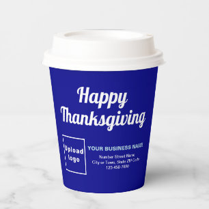 Gobelets En Papier Business Thanksgiving Blue Paper Cup