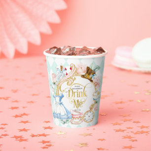 Gobelets En Papier Buvez-moi, Alice au pays des merveilles