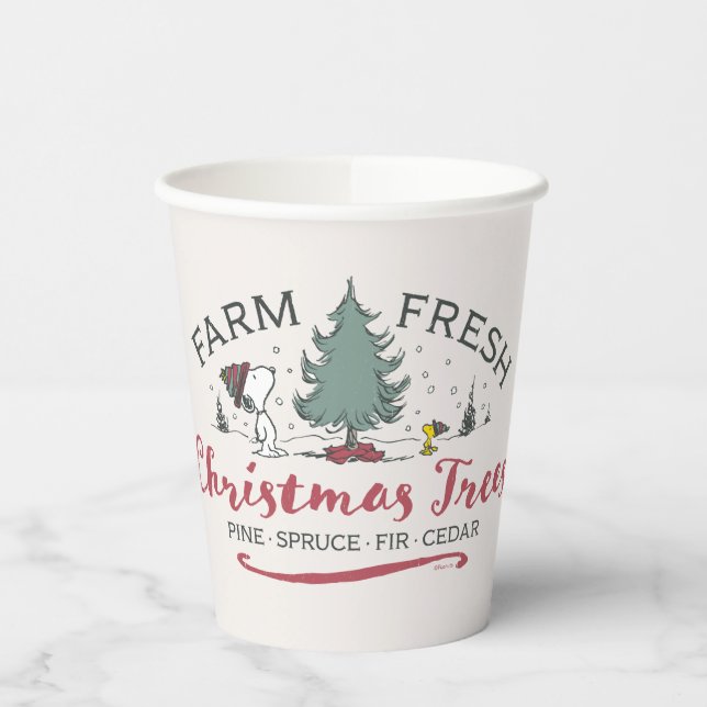 Gobelets En Papier cacahuètes | Arbres de Noël frais de ferme (Gauche)