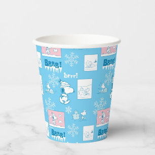 Gobelets En Papier cacahuètes Snoopy Snow Day Motif