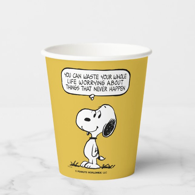 Gobelets En Papier cacahuètes | Snoopy Vous ne pouvez pas regarder to (Recto)