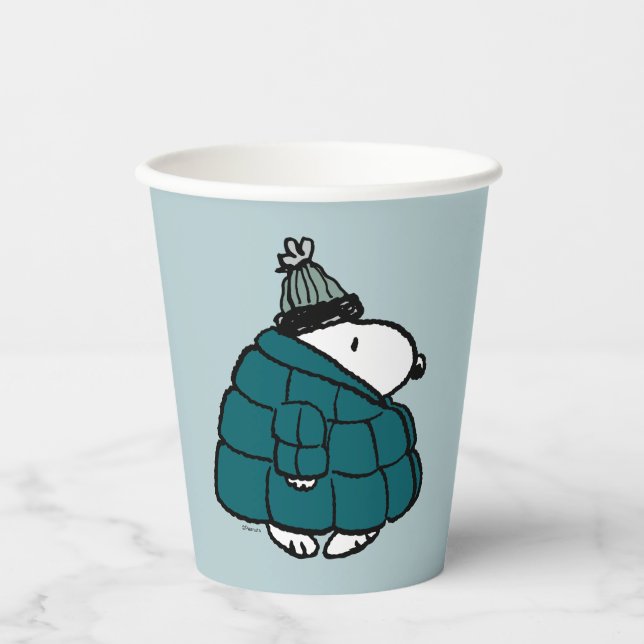 Gobelets En Papier cacahuètes | Veste Snoopy Winter Puffer (Recto)