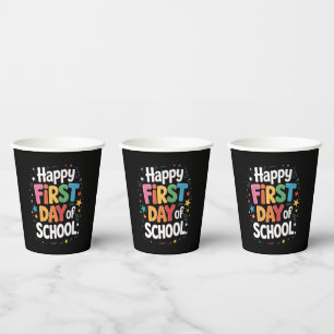 Gobelets En Papier Cadeau de vie d'enseignant Bonne première journée