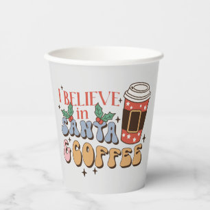 Gobelets En Papier Café de Noël Père Noël et café