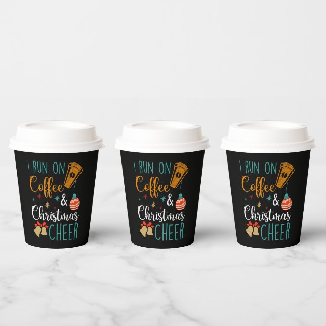 Gobelets En Papier café festif Noël mot d'art (Multi)