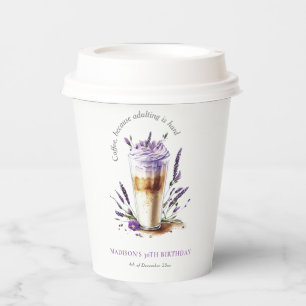 Gobelets En Papier Café Latte Amusement Anniversaire Personnalisé