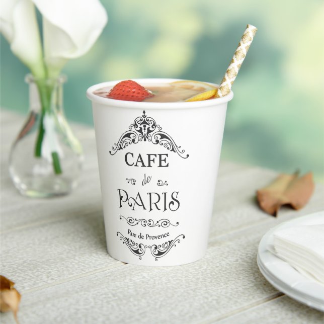 Gobelets En Papier Café Paris (Insitu)