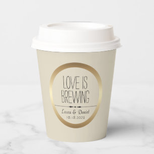 Gobelets En Papier Café personnalisé pour les mariés