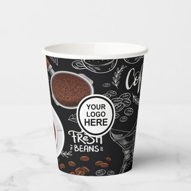 Gobelets En Papier Café Tasses personnalisées en papier (Gauche)