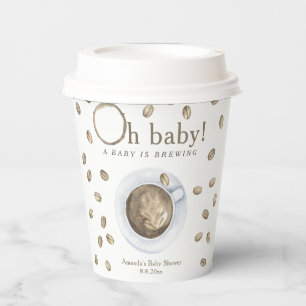 Gobelets En Papier Café Un bébé brasse du Baby shower