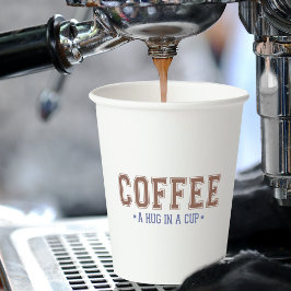 Gobelets En Papier Café : Un câlin dans une coupe Varsity Letter Tass