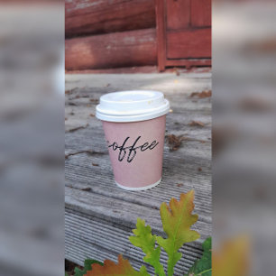Gobelets En Papier Cafés jetables Crème de framboise rose