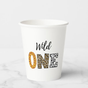 Gobelets En Papier Calligraphie sauvage un baby shower blanc