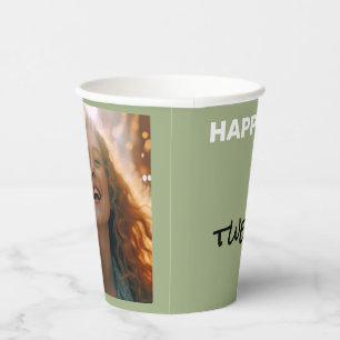 Gobelets En Papier Calme Sage Heureux Coupes de papier d'anniversaire