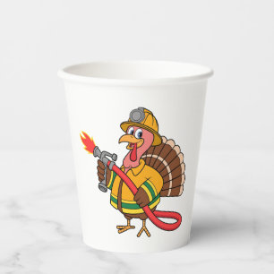 Gobelets En Papier Camions pompiers Thanksgiving Turquie