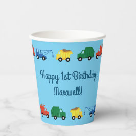 Gobelets En Papier Camions Voitures Cute 1er Anniversaire Fête Enfant