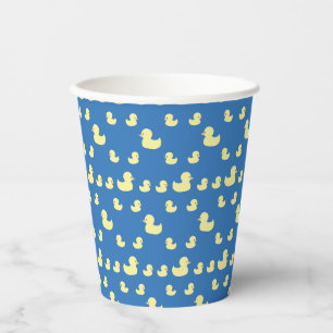 Gobelets En Papier Canard en Caoutchouc Mignon Moderne Bleu pour Baby