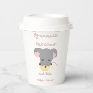 Gobelets En Papier Cappuccino de cacao de souris