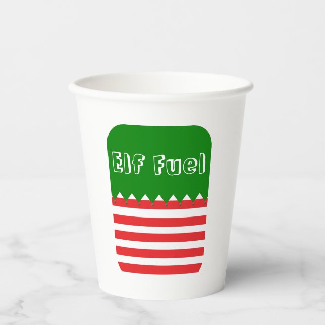 Gobelets En Papier Carburant pour elfe de Noël (Recto)