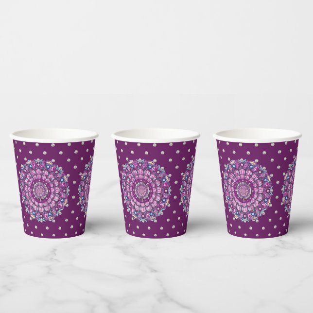 Gobelets En Papier Cardinal Red Rosace (Multi)