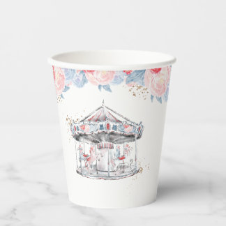 Gobelets En Papier Carousel Wonderland Rose