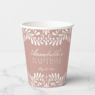 Gobelets En Papier Carrelage Talavera rose Style espagnol Fiesta Bapt