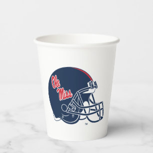 Gobelets En Papier Casque Ole Miss Football bleu foncé