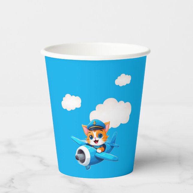 Gobelets En Papier Cat Pilot (Recto)