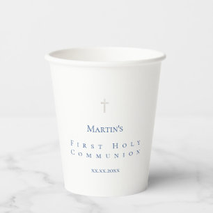 Gobelets En Papier Catholique Première Sainte Communion Coupes de pa