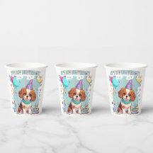Cavalier King Charles Pastel C'est mon anniversair