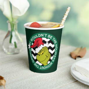 Gobelets En Papier Ce ne serait pas les vacances sans Grinch