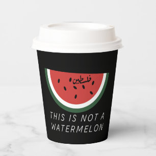Gobelets En Papier Ce n'est pas une pastèque - Palestine