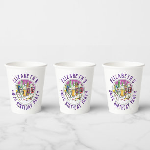 Gobelets En Papier Célébration des tasses de papier 80e anniversaire