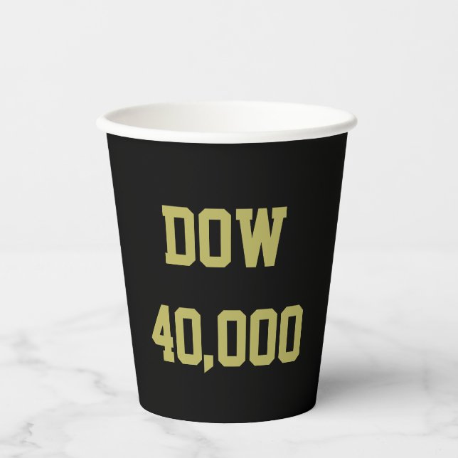 Gobelets En Papier Célébration du marché Stock Dow 40000 (Recto)