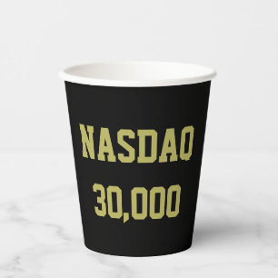 Gobelets En Papier Célébration du NASDAQ 30000 en Bourse