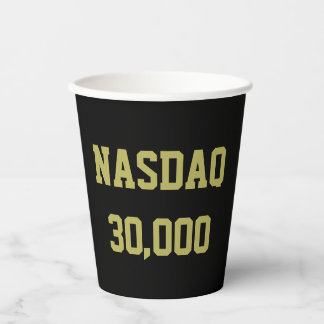 Gobelets En Papier Célébration du NASDAQ 30000 en Bourse