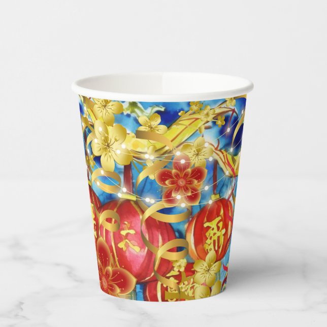 Gobelets En Papier Célébrations chinoises (Gauche)
