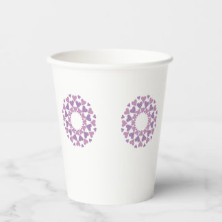 Gobelets En Papier Cercles de cœur