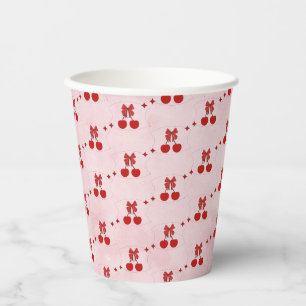 Gobelets en papier cerise