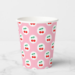 Gobelets En Papier Cerise Whimsical Coquette sur le Baby shower supér