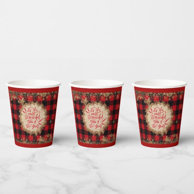Gobelets En Papier C'est le plus beau moment de l'année Noël (Multi)