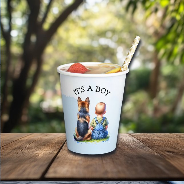 Gobelets En Papier C'est un garçon ! | BABY SHOWER (Créateur téléchargé)