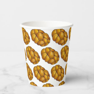 Gobelets En Papier Challah Braided Jewish Bakery Pain Loaf Hanoukka