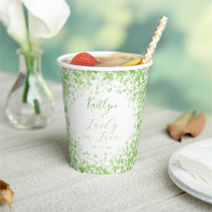 Gobelets En Papier Chanceux en amour Mariage Saint-Patrick