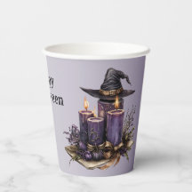 Chandelles violettes d'Halloween chauves-souris Éf