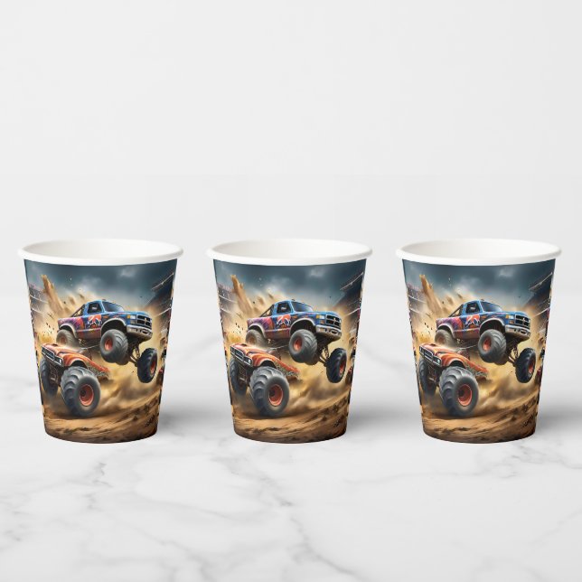 Gobelets En Papier Chaos on Wheels : Monster Truck Smash Derby, (Multi)