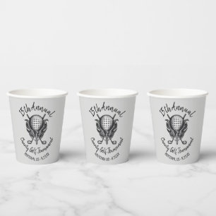 Gobelets En Papier Charity Golf Tournoi Ball Tee Clubs Course